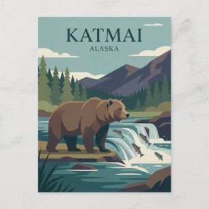 Katmai National Park USA Postcard