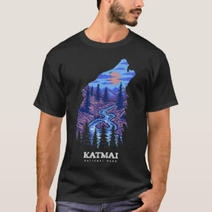 Katmai Reminder - National Park Wolf Souvenir  T-Shirt