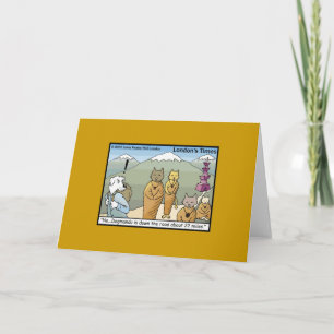 Katmandu & Dogmandu Cartoon Funny Greeting Card