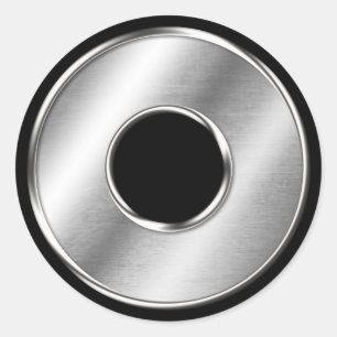 Kato Clan Kamon Silver Chrome Classic Round Sticker