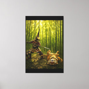 Kato Kiyomasa Samurai and Tiger Aftermath 40x60 Canvas Print