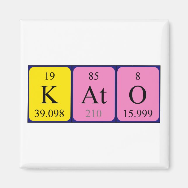 Kato periodic table name magnet (Front)