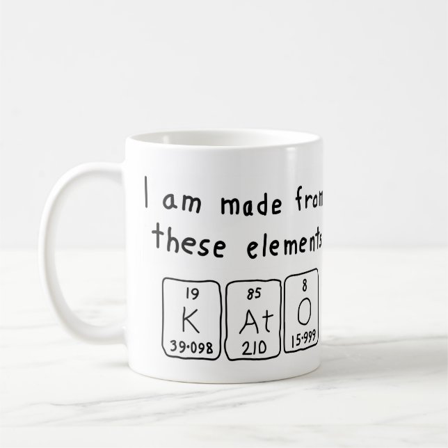 Kato periodic table name mug (Left)