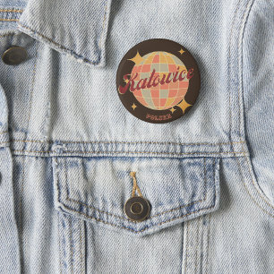 Katowice City Poland Retro Vintage  3 Cm Round Badge