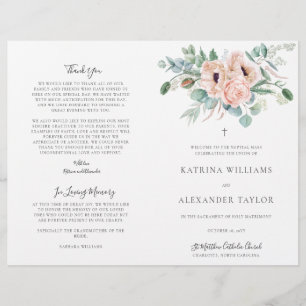 Katrina Catholic Wedding Mass Ceremony Program