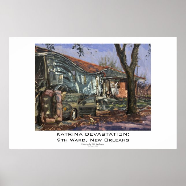 KATRINA DEVASTATION: 9th Ward, New Orleans Poster (Front)