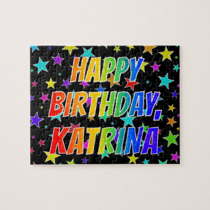 "KATRINA" First Name, Fun "HAPPY BIRTHDAY" Jigsaw Puzzle