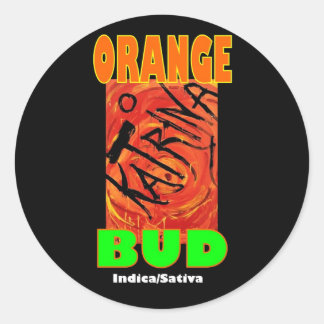 KATRINA ORANGE BUD CLASSIC ROUND STICKER