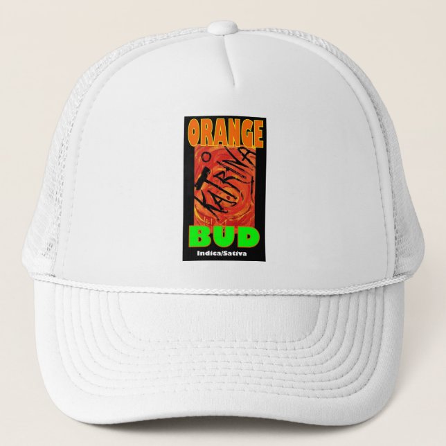 KATRINA ORANGE BUD TRUCKER HAT (Front)