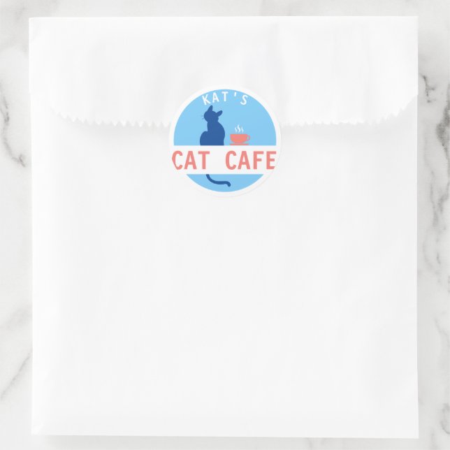 Kat's Cat Cafe Sticker (Bag)