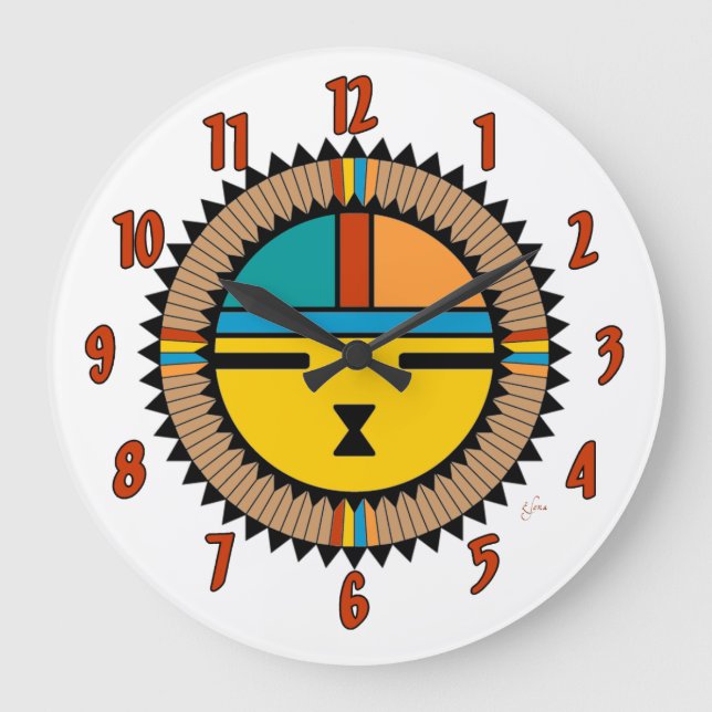 Katsina (Kachina) Sun Face Large Clock (Front)