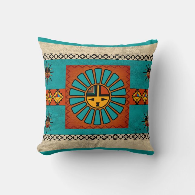Katsina Sunface Cushion (Front)