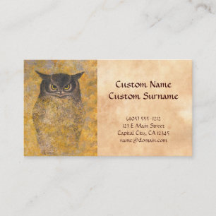 Katsuda Yukio Owl japanese oriental classy vintage Business Card