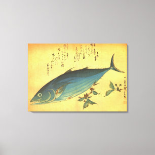 Katsuo (Skipjack Tuna) - Hiroshige's Colourful Fis Canvas Print