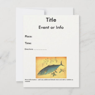 Katsuo (Skipjack Tuna) - Hiroshige's Colourful Fis Invitation