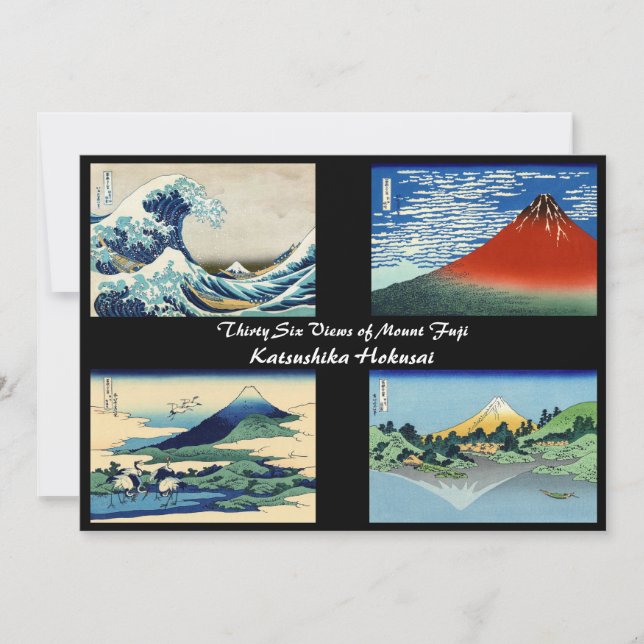 Katsushika Hokusai - 36 Views of Mount Fuji Invitation (Front)