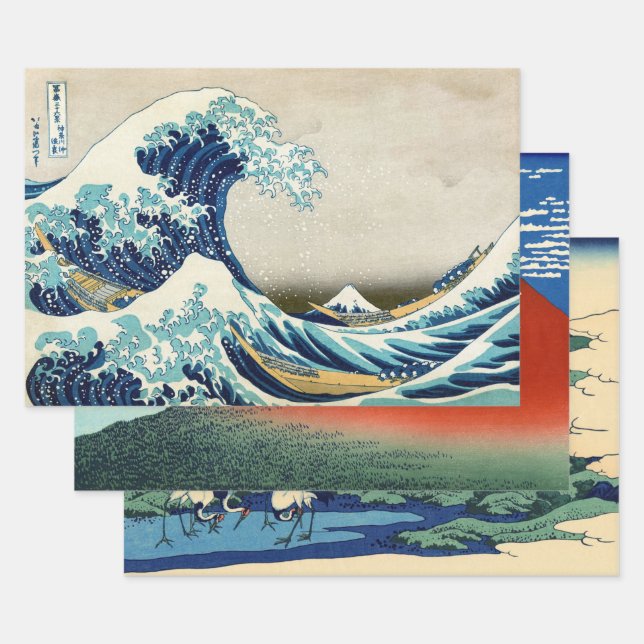 Katsushika Hokusai - 36 Views of Mount Fuji  Wrapping Paper Sheet (Set)