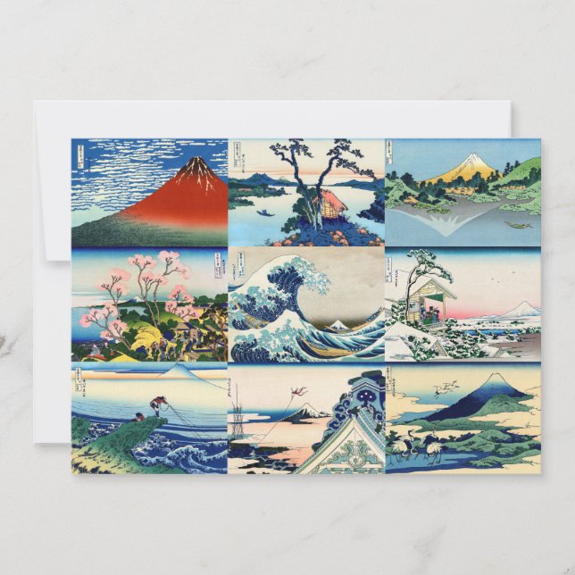 Katsushika Hokusai - 36 Views of Mt Fuji Selection Invitation (Front)