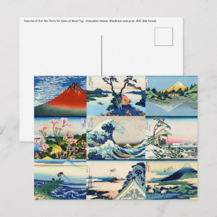 Katsushika Hokusai - 36 Views of Mt Fuji Selection Postcard