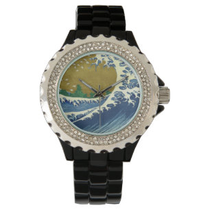 Katsushika Hokusai - A Coloured Big Wave Watch