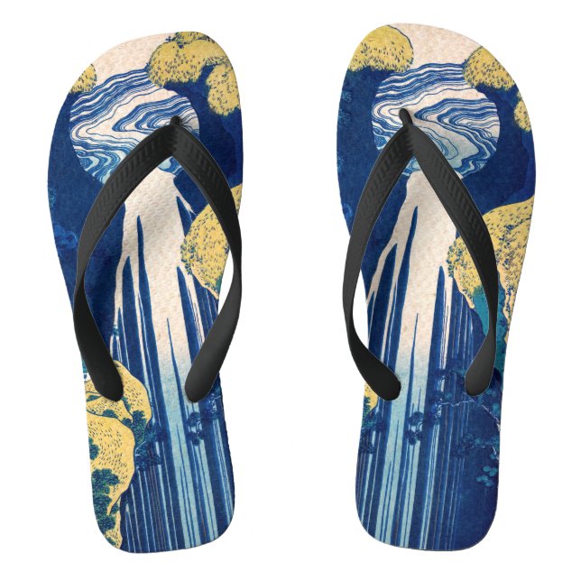 Katsushika Hokusai - Amida Falls Flip Flops (Footbed)