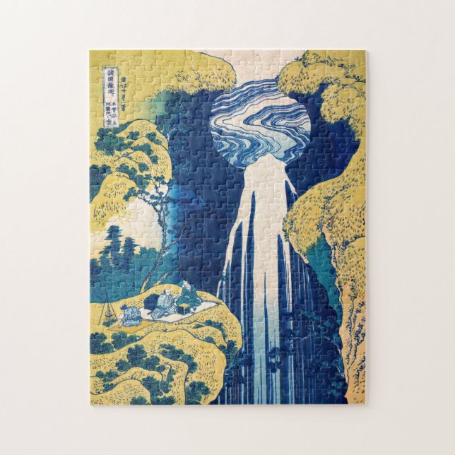 Katsushika Hokusai - Amida Falls Jigsaw Puzzle (Vertical)