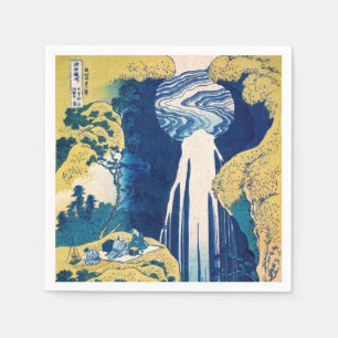 Katsushika Hokusai - Amida Falls Napkin