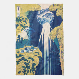 Katsushika Hokusai - Amida Falls Tea Towel