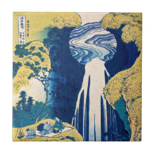 Katsushika Hokusai - Amida Falls Tile