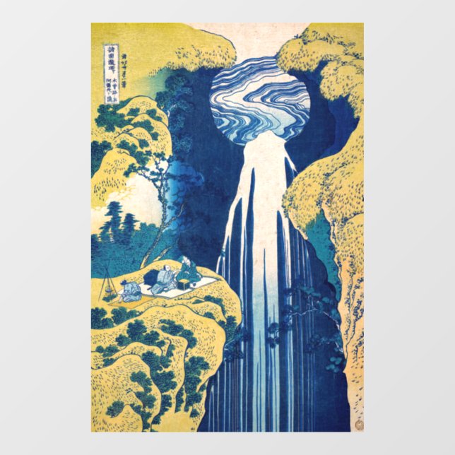 Katsushika Hokusai - Amida Falls Window Cling (Sheet)