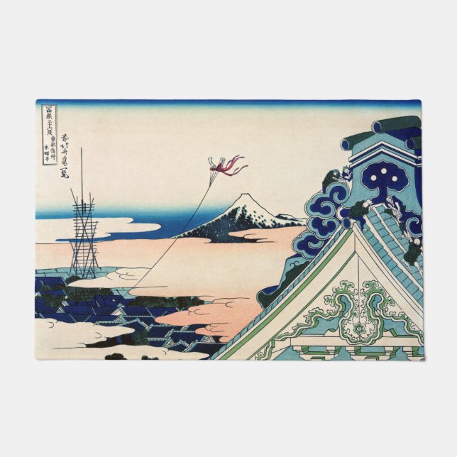 Katsushika Hokusai - Asakusa Honganji temple, Edo Doormat (Front)