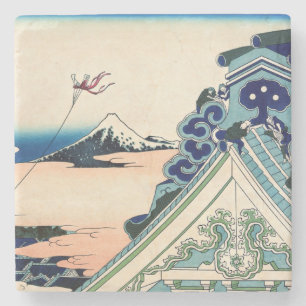 Katsushika Hokusai - Asakusa Honganji temple, Edo Stone Coaster