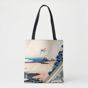 Katsushika Hokusai - Asakusa Honganji temple, Edo Tote Bag