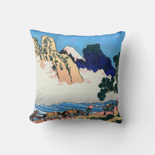 Katsushika Hokusai - Back of Fuji, Minobu river Cushion