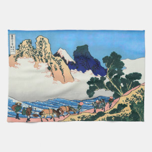 Katsushika Hokusai - Back of Fuji, Minobu river Tea Towel