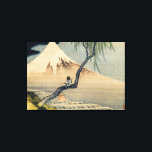 Katsushika Hokusai - Boy Viewing Mount Fuji Canvas Print<br><div class="desc">Boy Viewing Mount Fuji - Katsushika Hokusai,  Ink and colour on silk,  1839 (Edo Period)</div>