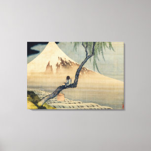 Katsushika Hokusai - Boy Viewing Mount Fuji Canvas Print