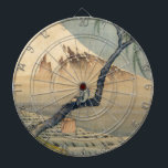Katsushika Hokusai - Boy Viewing Mount Fuji Dartboard<br><div class="desc">Boy Viewing Mount Fuji - Katsushika Hokusai,  Ink and colour on silk,  1839 (Edo Period)</div>