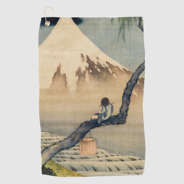 Katsushika Hokusai - Boy Viewing Mount Fuji Golf Towel (Front)