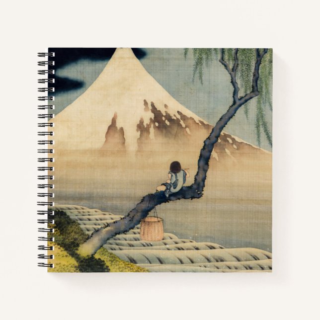 Katsushika Hokusai - Boy Viewing Mount Fuji Notebook (Front)