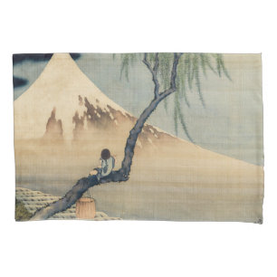 Katsushika Hokusai - Boy Viewing Mount Fuji Pillowcase