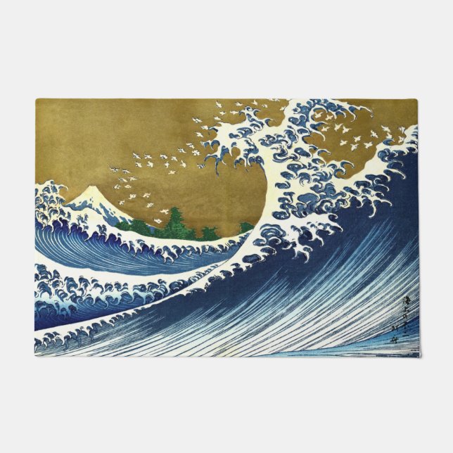 Katsushika Hokusai - Coloured Big Wave Doormat (Front)