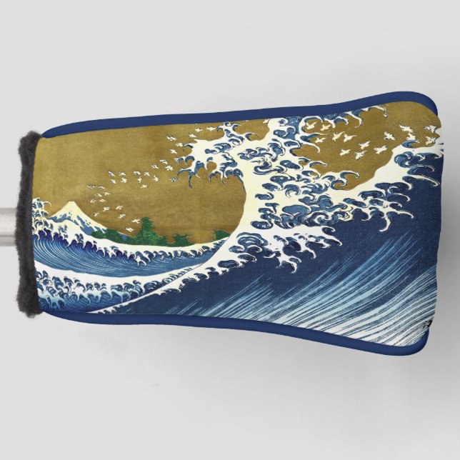 Katsushika Hokusai - Coloured Big Wave Golf Head Cover (Front)