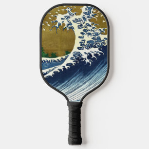 Katsushika Hokusai - Coloured Big Wave Pickleball Paddle