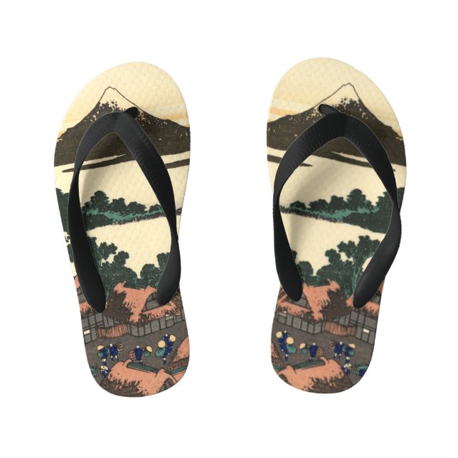 Katsushika Hokusai  Dawn in Kai province  Kid's Flip Flops (Footbed)