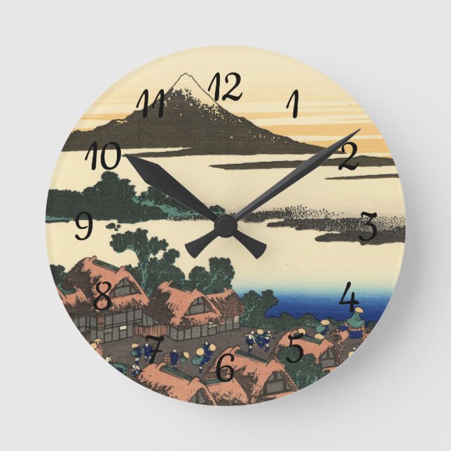 Katsushika Hokusai  Dawn in Kai province  Round Clock (Front)