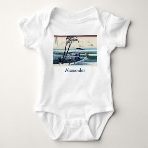 Katsushika Hokusai - Ejiri in the Suruga province Baby Bodysuit