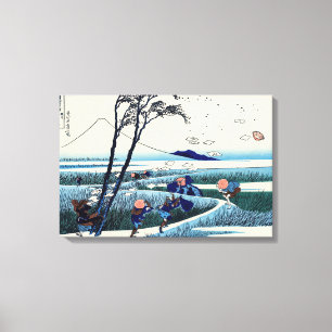 Katsushika Hokusai - Ejiri in the Suruga province Canvas Print