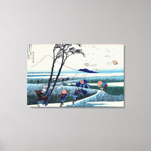Katsushika Hokusai - Ejiri in the Suruga province Canvas Print
