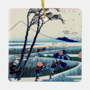 Katsushika Hokusai - Ejiri in the Suruga province Ceramic Ornament